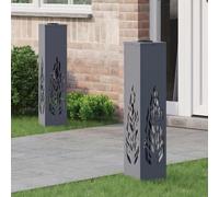 vidaXL Faro LED solare per sentieri 2 pcs Antracite