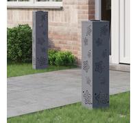 vidaXL Faro LED solare per sentieri 2 pcs Antracite