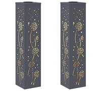 vidaXL Faro LED Solare per sentieri 2 PCS Antracite, Giardino e terrazza, Illuminazione da Sentiero Moderna, Sistema di luci solari Rettangolare, LED durevoli, efficienti energeticamente, Bianco cald