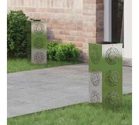 vidaXL Faro LED Solare per sentieri 2 PCS Acciaio Inossidabile, Giardino e terrazza, Illuminazione da Sentiero Moderna, Sistema di luci solari Rettangolare, LED durevoli, efficienti energeticamente,