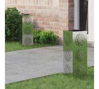 vidaXL Faro LED Solare per sentieri 2 PCS Zincato Zincato, Giardino e terrazza, Illuminazione da Sentiero Moderna, Sistema di luci solari Rettangolare, LED durevoli, efficienti energeticamente, Bianc