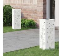 vidaXL Faro LED solare per sentieri 2 pcs Bianco