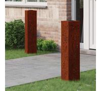 vidaXL Faro LED solare per sentieri 2 pcs Bronzo