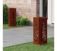 vidaXL Faro LED Solare per sentieri 2 PCS Bronzo, Illuminazione da Giardino e Terrazza, Lampade Solari Moderno, Luce Eco-Friendly e Efficiente