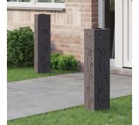 vidaXL Faro LED solare per sentieri 2 pcs Nero