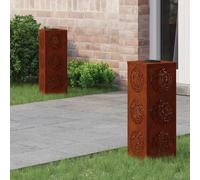 vidaXL Faro LED solare per sentieri 2 pcs Ruggine