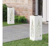 vidaXL Faro LED solare per sentieri 2 pz Bianco caldo 18 x 18 x 50 cm