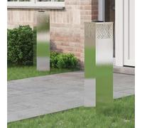 vidaXL Faro LED solare per sentieri 2 pz Bianco caldo 18 x 18 x 80 cm