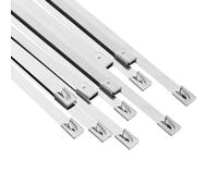 vidaXL Fascetta per Cavi 12 pz 7,9 x 450 mm Argento