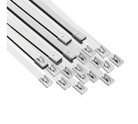vidaXL Fascetta per Cavi 25 pz 7,9 x 450 mm Argento
