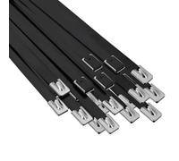 vidaXL Fascetta per Cavi 25 pz 7,9 x 450 mm Nero