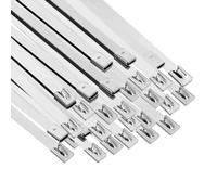 vidaXL Fascetta per Cavi 250 pz 7,9 x 450 mm Argento