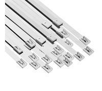 vidaXL Fascetta per Cavi 50 pz 7,9 x 450 mm Argento