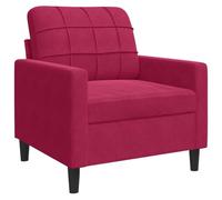 vidaXL Poltrona Rosso Vino 60 cm Velluto