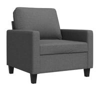 vidaXL Fauteuil 60 cm stof donkergrijs