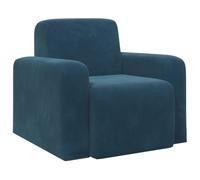 vidaXL Fauteuil Blauw fluweel