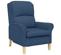 vidaXL Poltrona Moderna e Comoda di in Blu | Design ergonomico con Rivestimento in Poliestere Liscio, Ideale per soggiorni e camere da Letto. Supporta Un Adulto. Sedia da Interni Super Comoda.