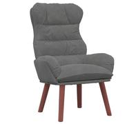 vidaXL Poltrona ergonomica grigio scuro con seduta imbottita, rivestimento in poliestere con telaio in legno, per soggiorno, camera da letto e ufficio, elegante seduta per interni, comoda