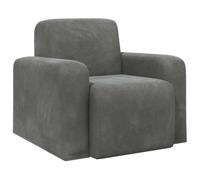 vidaXL Fauteuil Donkergrijs fluweel
