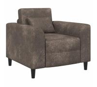 vidaXL Fauteuil Donkergrijs Nep Suede Leer
