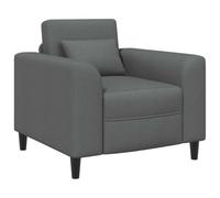 vidaXL Fauteuil Donkergrijs Stof