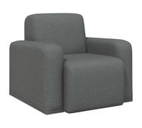 vidaXL Fauteuil Donkergrijs Stof