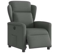 vidaXL Poltrona Elettrica Reclinabile Grigio Scuro in Tessuto