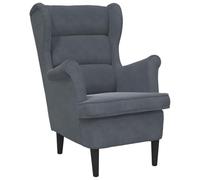 vidaXL Poltrona in velluto grigio scuro