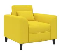 vidaXL Fauteuil Lichtgeel Stof