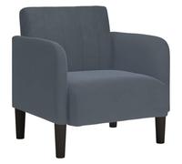 vidaXL Divano Sedia con Braccioli Grigio Scuro 54 cm in Velluto, Divano Singolo, Divano Comfort, Sedia TV, Divano, Divano Seduta, Divano Relax