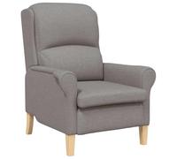vidaXL Poltrona Moderna Tortora Tessuto in Poliestere con Gambe in Legno