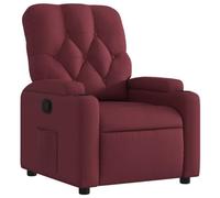 vidaXL Poltrona Reclinabile in Tessuto Rosso Vino, poltrona reclinabile, poltrona elettrica, poltrona singola, poltrona reclinante, poltrona