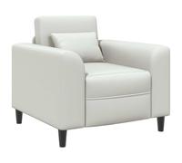 vidaXL Fauteuil Wit Kunstleer