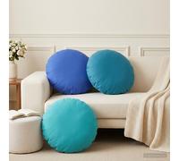 vidaXL Federa 2 pcs HEERLEN Azzurro Ø 60 cm Poliestere