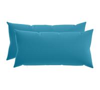 vidaXL Federa 2 pcs HEERLEN Azzurro 40 x 80 cm Poliestere