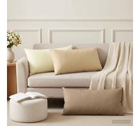 vidaXL Federa 2 pcs HEERLEN Crema 40 x 70 cm Poliestere