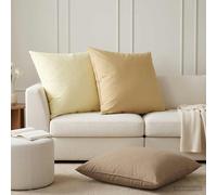 vidaXL Federa 2 pcs HEERLEN Crema 65 x 65 cm Poliestere