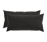 vidaXL Federa 2 pcs HEERLEN Nero 40 x 80 cm Poliestere