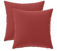 vidaXL Federa 2 pcs HEERLEN Rosso Vino 50 x 50 cm Poliestere