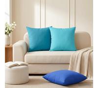 vidaXL Federa 2 pcs HEERLEN Turchese 50 x 50 cm Poliestere