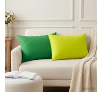 vidaXL Federa 2 pcs HEERLEN Verde 50 x 80 cm Poliestere