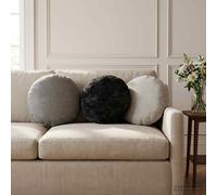 vidaXL Federa 2 pz HEERLEN Grigio Scuro Ø 40 cm Tessuto Chenille