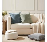 vidaXL Federa 2 pz HOUTEN Azzurro 60 x 60 cm Tessuto Chenille