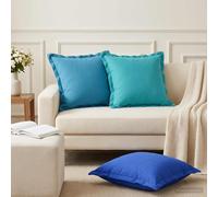 vidaXL Federa 2 pz HOUTEN Blu Reale 45 x 45 cm Poliestere