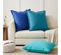 vidaXL Federa 2 pz HOUTEN Blu Reale 70 x 70 cm Poliestere