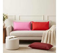 vidaXL Federa 2 pz HOUTEN Rosa 40 x 80 cm Poliestere