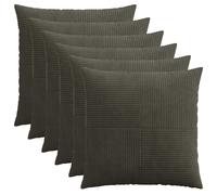 vidaXL Federa 6 pcs ALMELO Antracite 65 x 65 cm corduroy