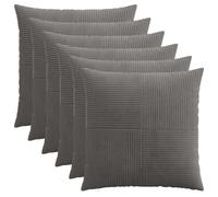 vidaXL Federa 6 pcs ALMELO Grigio Scuro 65 x 65 cm corduroy