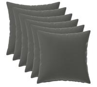 vidaXL Federa 6 pcs HEERLEN Antracite 40 x 40 cm Poliestere