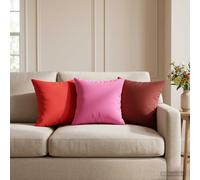 vidaXL Federa 6 pcs HEERLEN Rosso Vino 35 x 35 cm Poliestere
